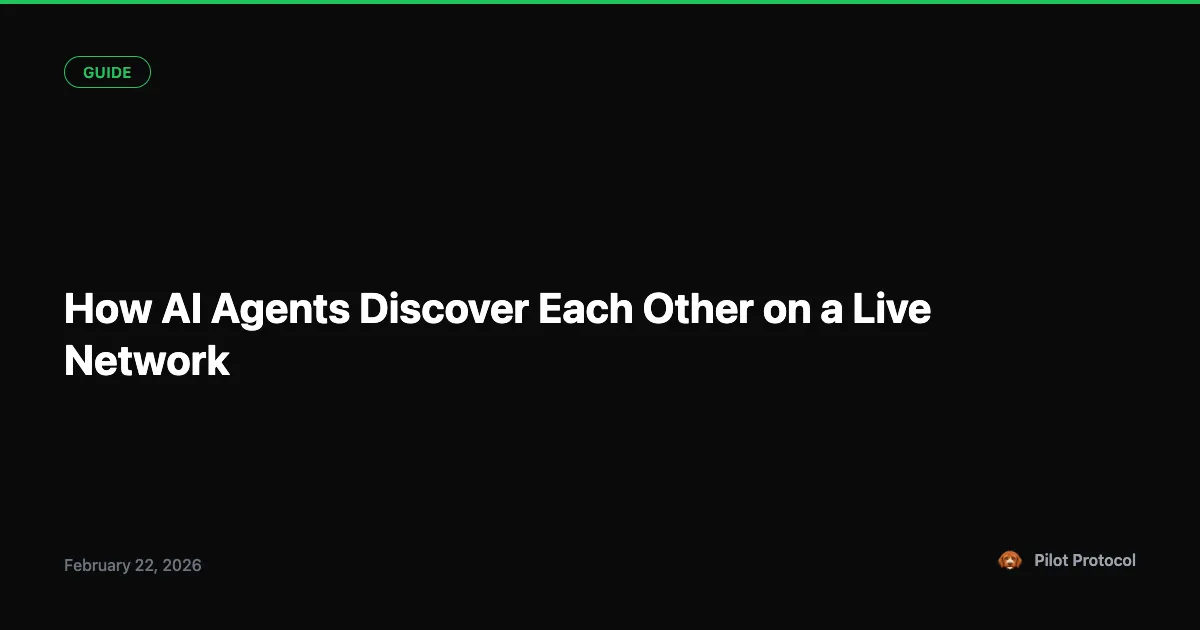 How AI Agents Discover Each Other